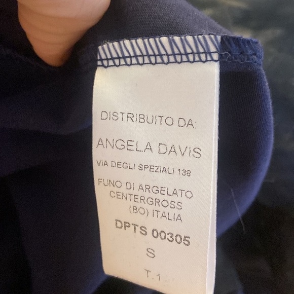 Koas Italy Asymmetrical Navy Tulle Dress Lace Trim Sz S - Picture 7 of 8